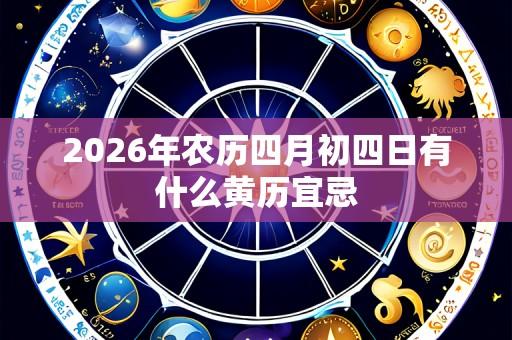 2026年农历四月初四日有什么黄历宜忌