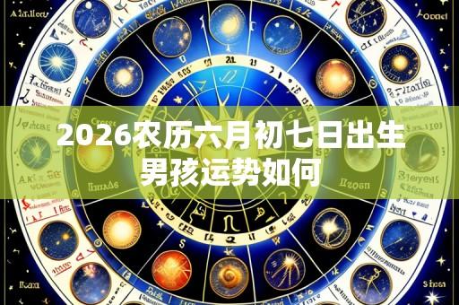 2026农历六月初七日出生男孩运势如何