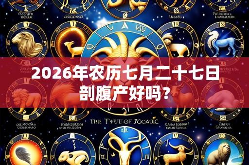 2026年农历七月二十七日剖腹产好吗?