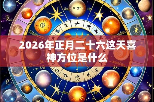 2026年正月二十六这天喜神方位是什么