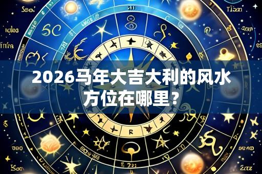2026马年大吉大利的风水方位在哪里?