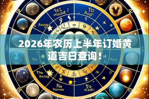 2026年农历上半年订婚黄道吉日查询!