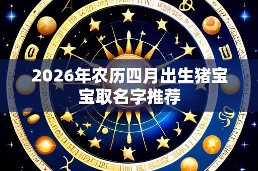 2026年农历四月出生猪宝宝取名字推荐