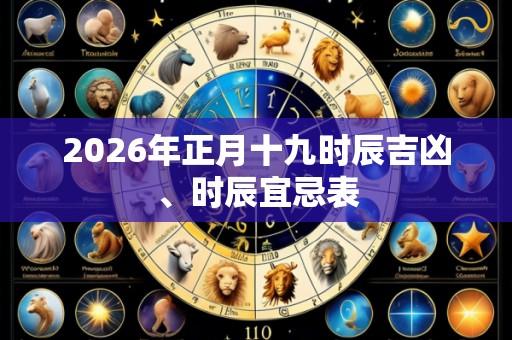 2026年正月十九时辰吉凶、时辰宜忌表