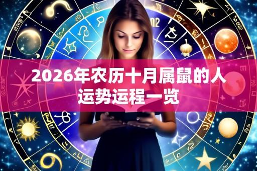 2026年农历十月属鼠的人运势运程一览