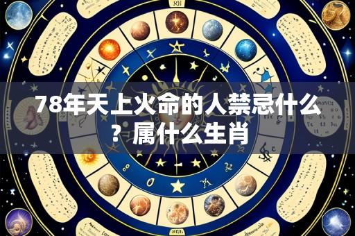 78年天上火命的人禁忌什么?属什么生肖