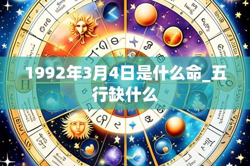 1992年3月4日是什么命_五行缺什么
