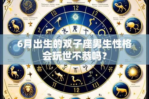 6月出生的双子座男生性格会玩世不恭吗?