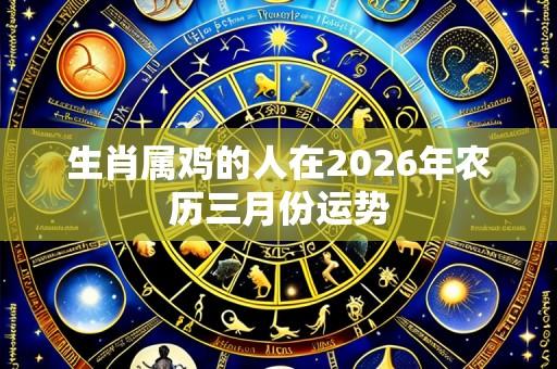 生肖属鸡的人在2026年农历三月份运势