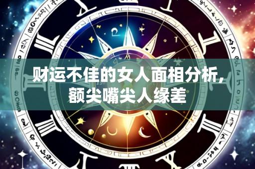 财运不佳的女人面相分析,额尖嘴尖人缘差
