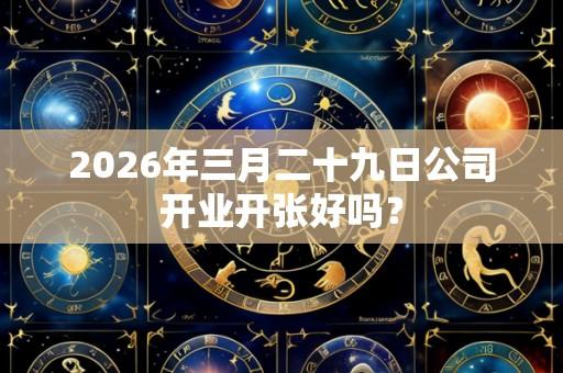2026年三月二十九日公司开业开张好吗？