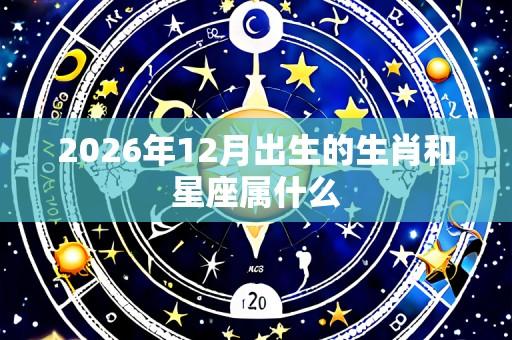2026年12月出生的生肖和星座属什么