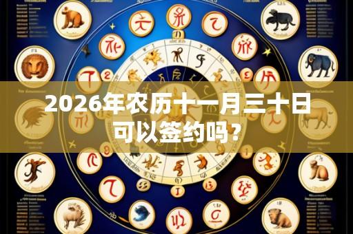 2026年农历十一月三十日可以签约吗?