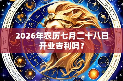 2026年农历七月二十八日开业吉利吗?
