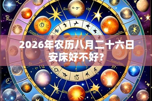 2026年农历八月二十六日安床好不好?