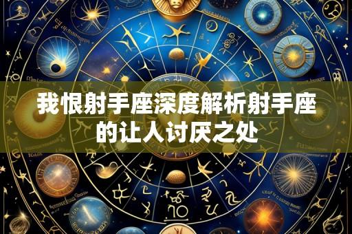 我恨射手座深度解析射手座的让人讨厌之处