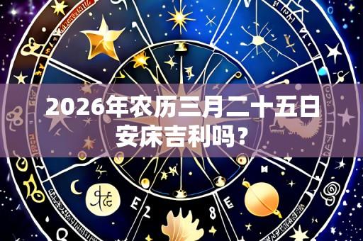 2026年农历三月二十五日安床吉利吗?