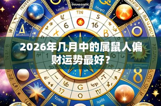 2026年几月中的属鼠人偏财运势最好?