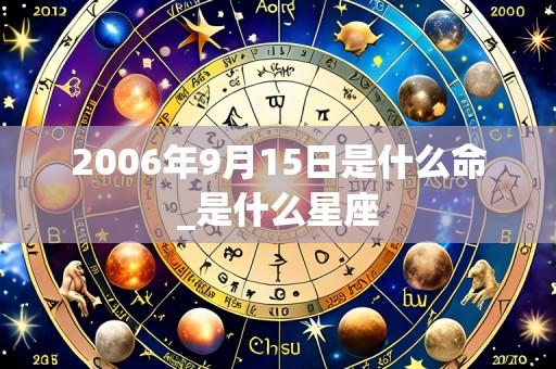 2006年9月15日是什么命_是什么星座