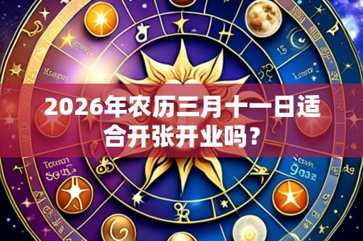 2026年农历三月十一日适合开张开业吗?