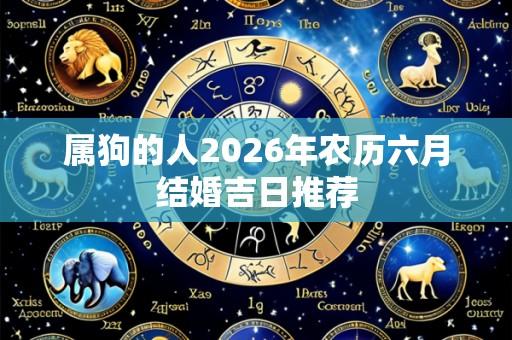 属狗的人2026年农历六月结婚吉日推荐