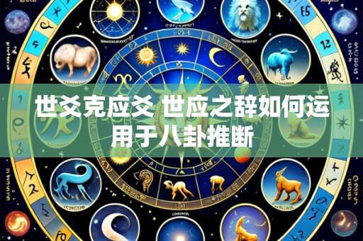 世爻克应爻 世应之辞如何运用于八卦推断