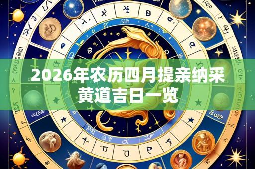 2026年农历四月提亲纳采黄道吉日一览