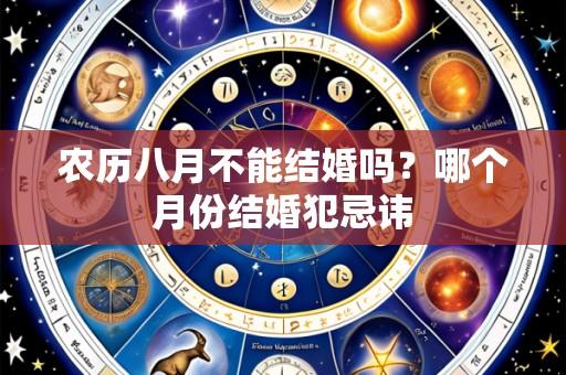 农历八月不能结婚吗？哪个月份结婚犯忌讳