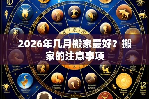 2026年几月搬家最好？搬家的注意事项