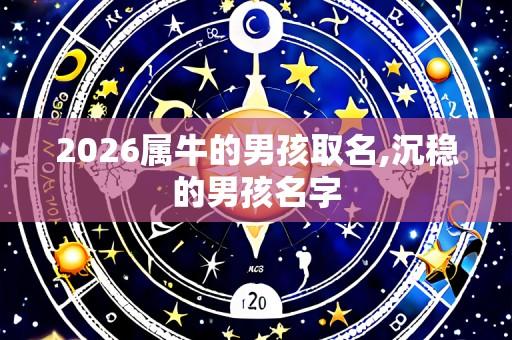 2026属牛的男孩取名,沉稳的男孩名字