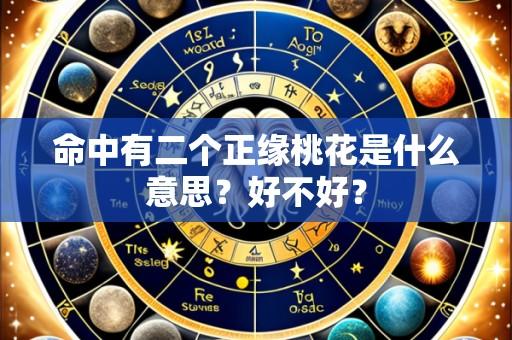 命中有二个正缘桃花是什么意思?好不好?