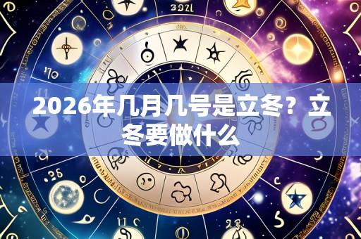 2026年几月几号是立冬?立冬要做什么