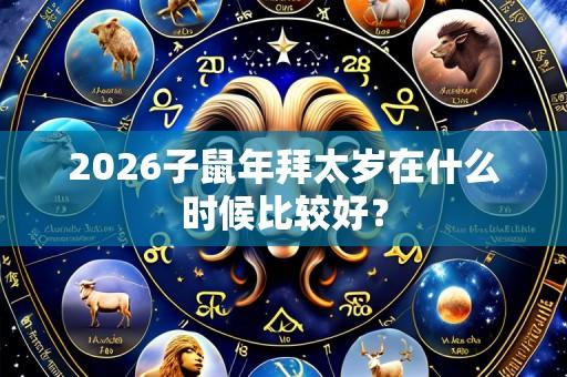2026子鼠年拜太岁在什么时候比较好?