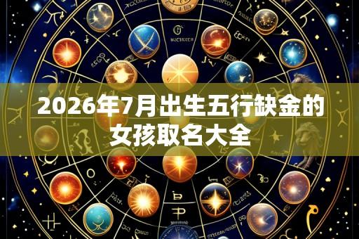 2026年7月出生五行缺金的女孩取名大全