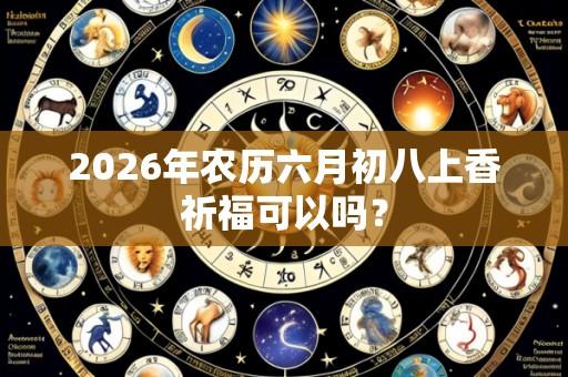 2026年农历六月初八上香祈福可以吗?