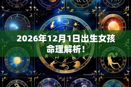 2026年12月1日出生女孩命理解析！