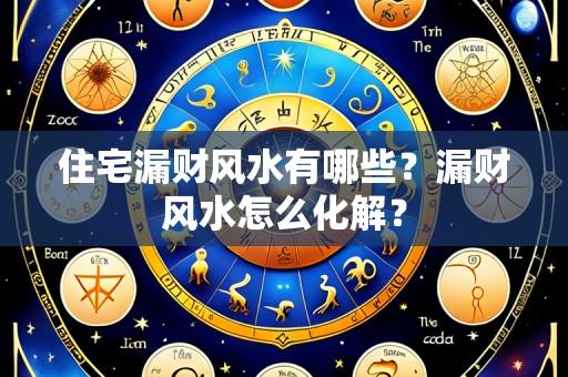 住宅漏财风水有哪些？漏财风水怎么化解？