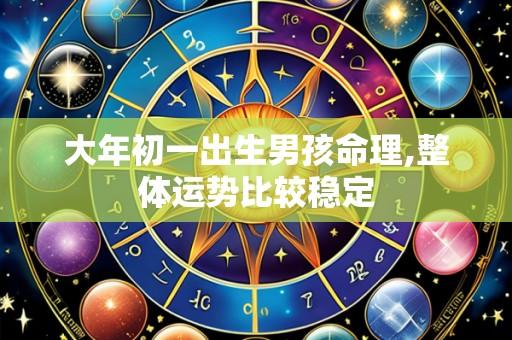大年初一出生男孩命理,整体运势比较稳定