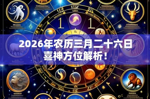 2026年农历三月二十六日喜神方位解析!