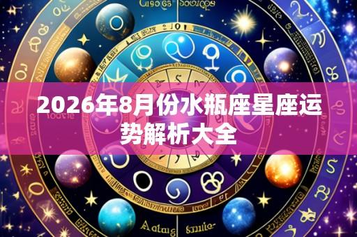 2026年8月份水瓶座星座运势解析大全