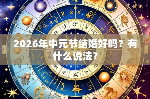 2026年中元节结婚好吗？有什么说法？
