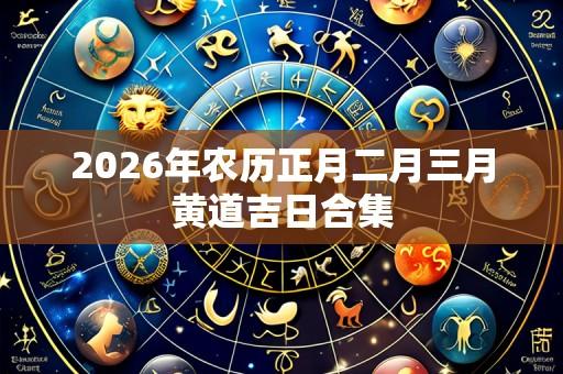 2026年农历正月二月三月黄道吉日合集