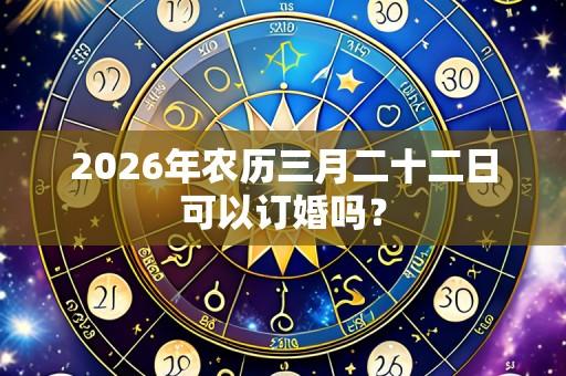 2026年农历三月二十二日可以订婚吗?