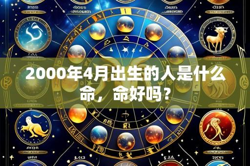 2000年4月出生的人是什么命,命好吗?