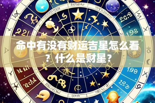 命中有没有财运吉星怎么看？什么是财星？
