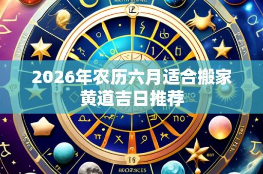 2026年农历六月适合搬家黄道吉日推荐