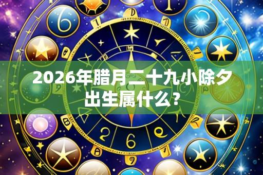 2026年腊月二十九小除夕出生属什么？