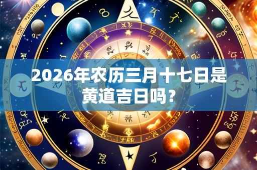 2026年农历三月十七日是黄道吉日吗?