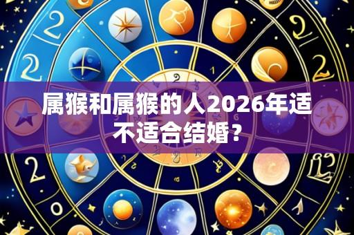 属猴和属猴的人2026年适不适合结婚?