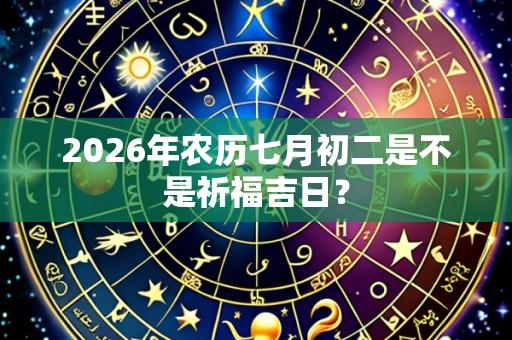 2026年农历七月初二是不是祈福吉日？